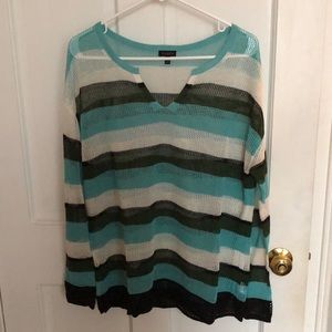 Talbots V-Neck open stitch sweater